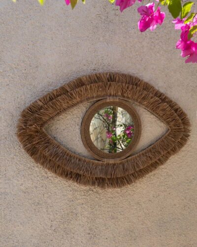 Miroir Raffia Eye