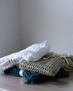 Serviette en coton gaufré